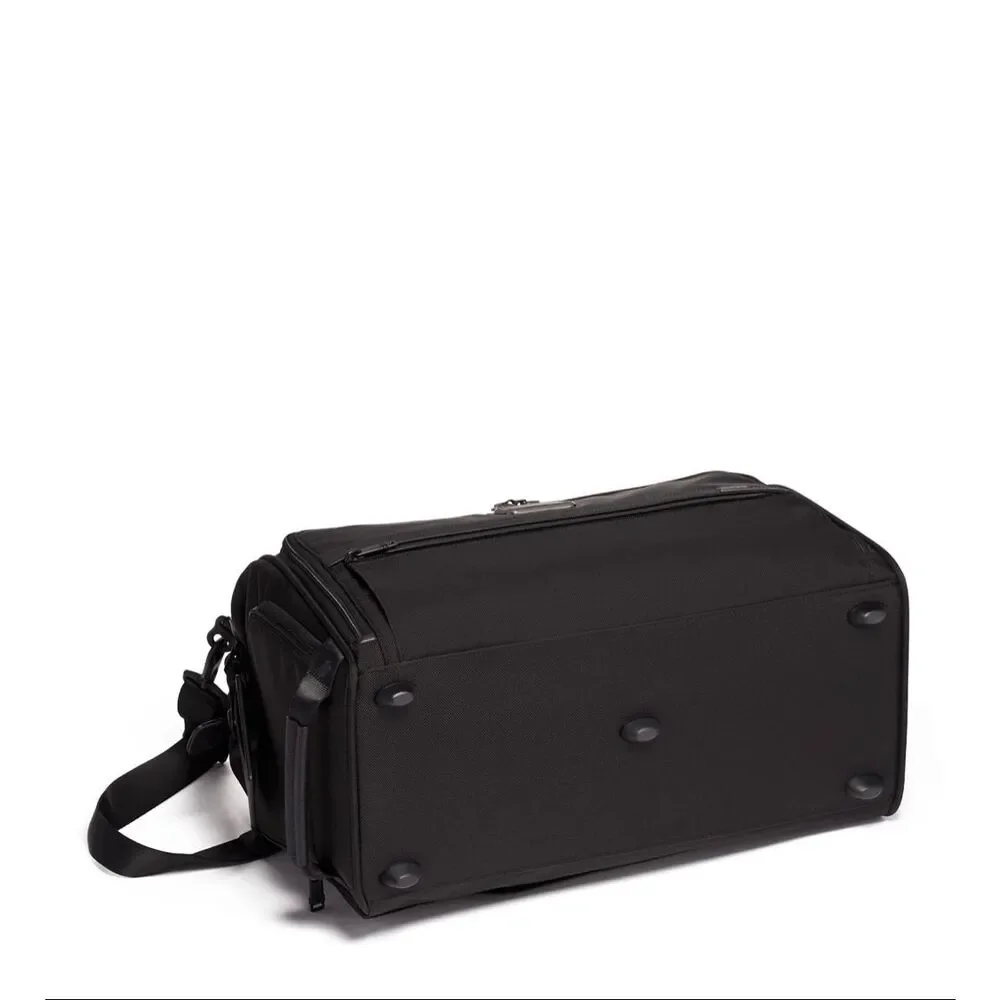 TUMI $550 Framed Soft Duffel Travel Bag Black Carry On Weekender NEW